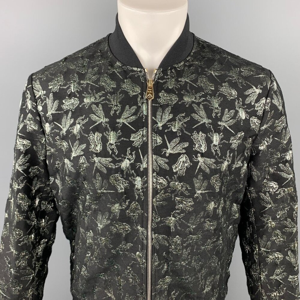 Rare Paul Smith Lurex Jacquard Bug Bomber Jacket Size Medium